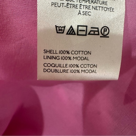 Anthropologie Eyelet Dress Pink Square Neck Tiered - Picture 8 of 8